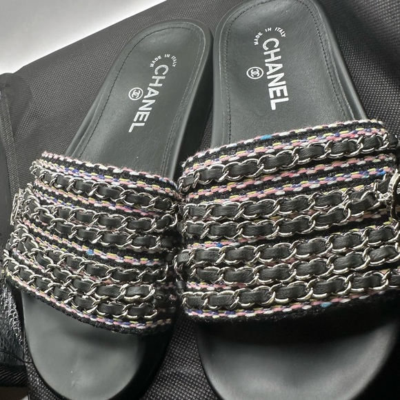 Chanel multi color size 37 slippers - Picture 3 of 4
